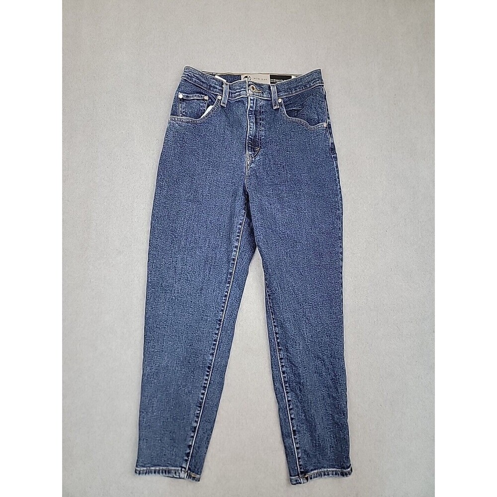 Levis Silver‎ Tab Jeans Womens 28x26 Mom Tapered Blue High Rise Stretch Modern